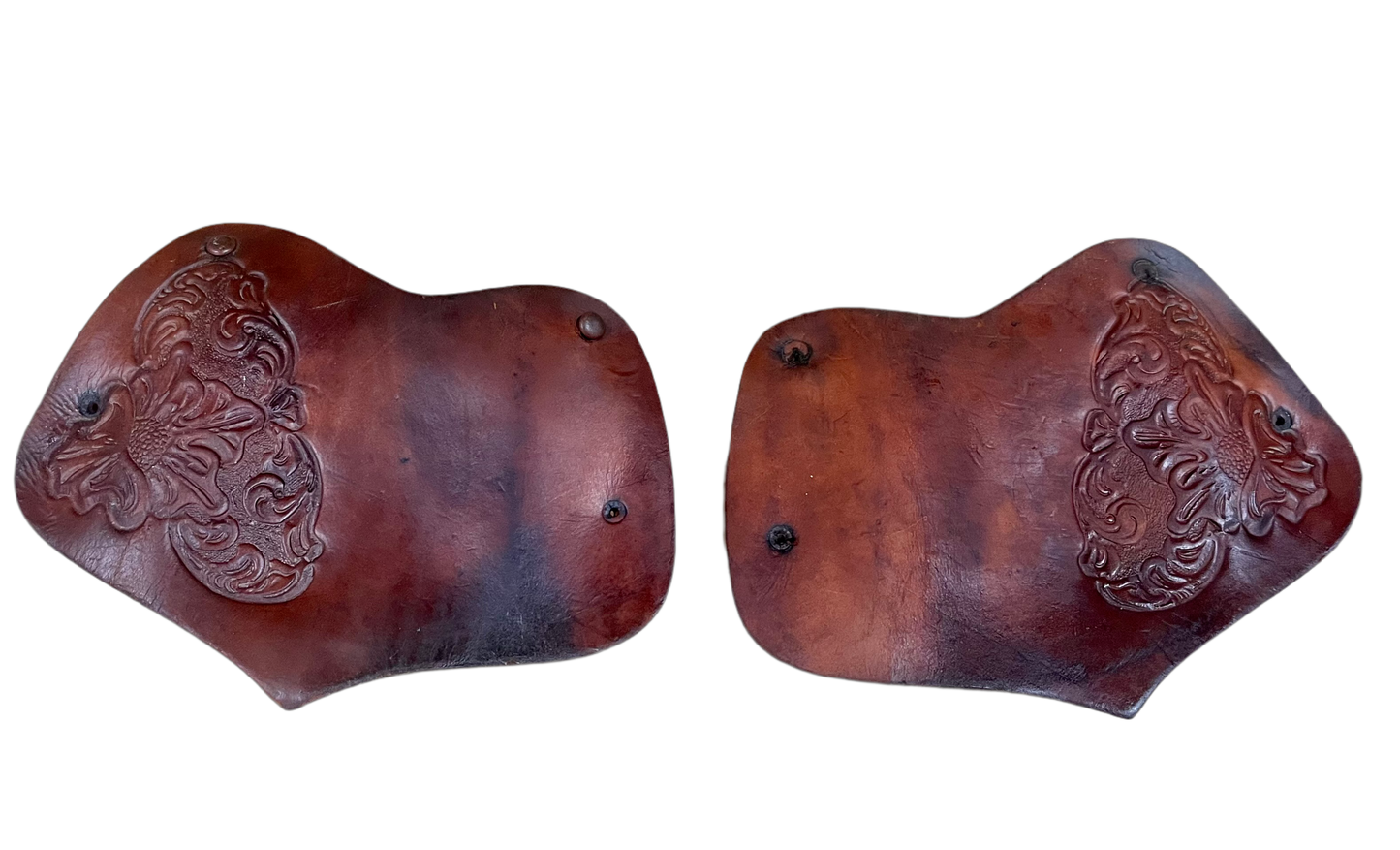 Tooled Leather Western Stirrup Covers