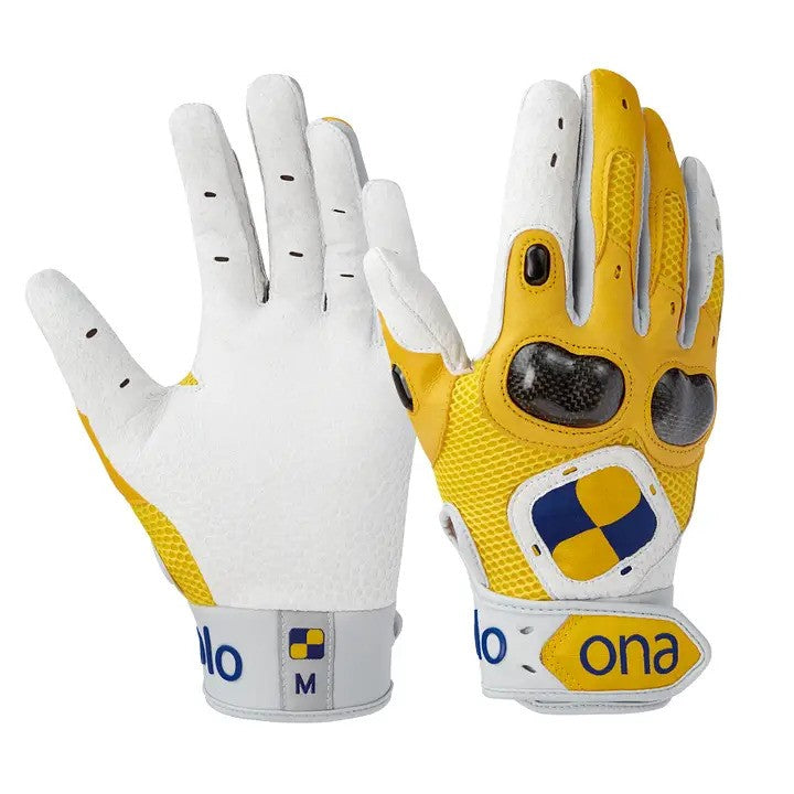 White and yellow gloves