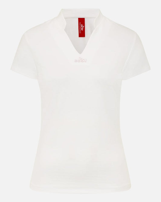 White polo shirt with logo