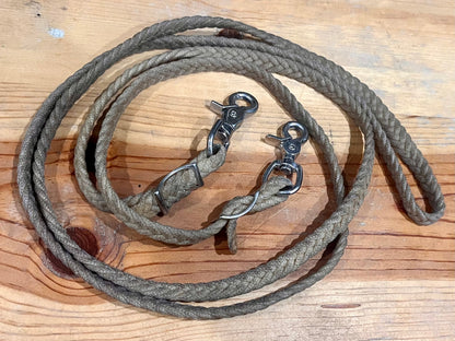 5/8" Flat Braid Rope Roping Rein with Snaps