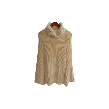 Merino Wool Knit Poncho