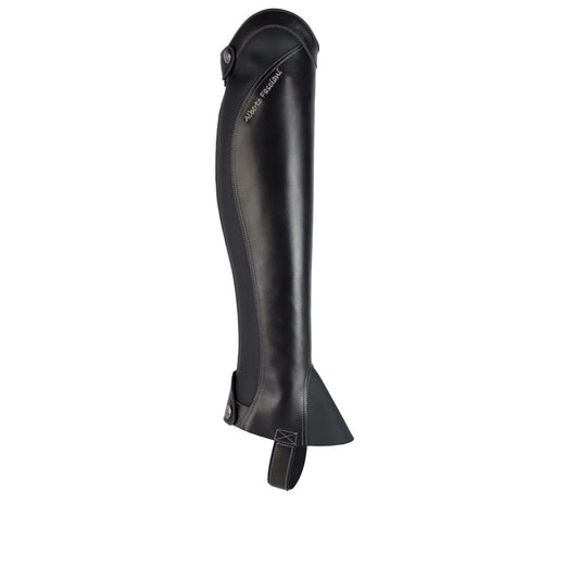 Black leather half chaps