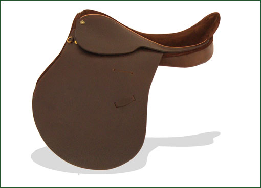 Chocolate polo saddle with suede seat