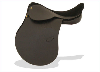 Black polo saddle with suede seat