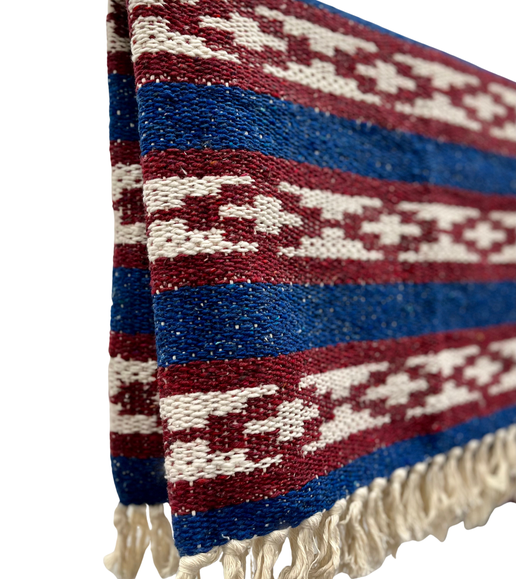 Closeup of Old Glory saddle pad