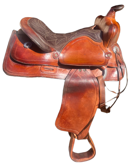 Leather Western Trail Saddle 15.5"