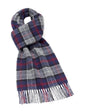 Gray, navy. black and red plaid scarf