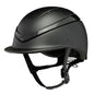 Matte black helmet with black glossy accents