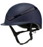 Matte navy helmet with glossy dark blue accents