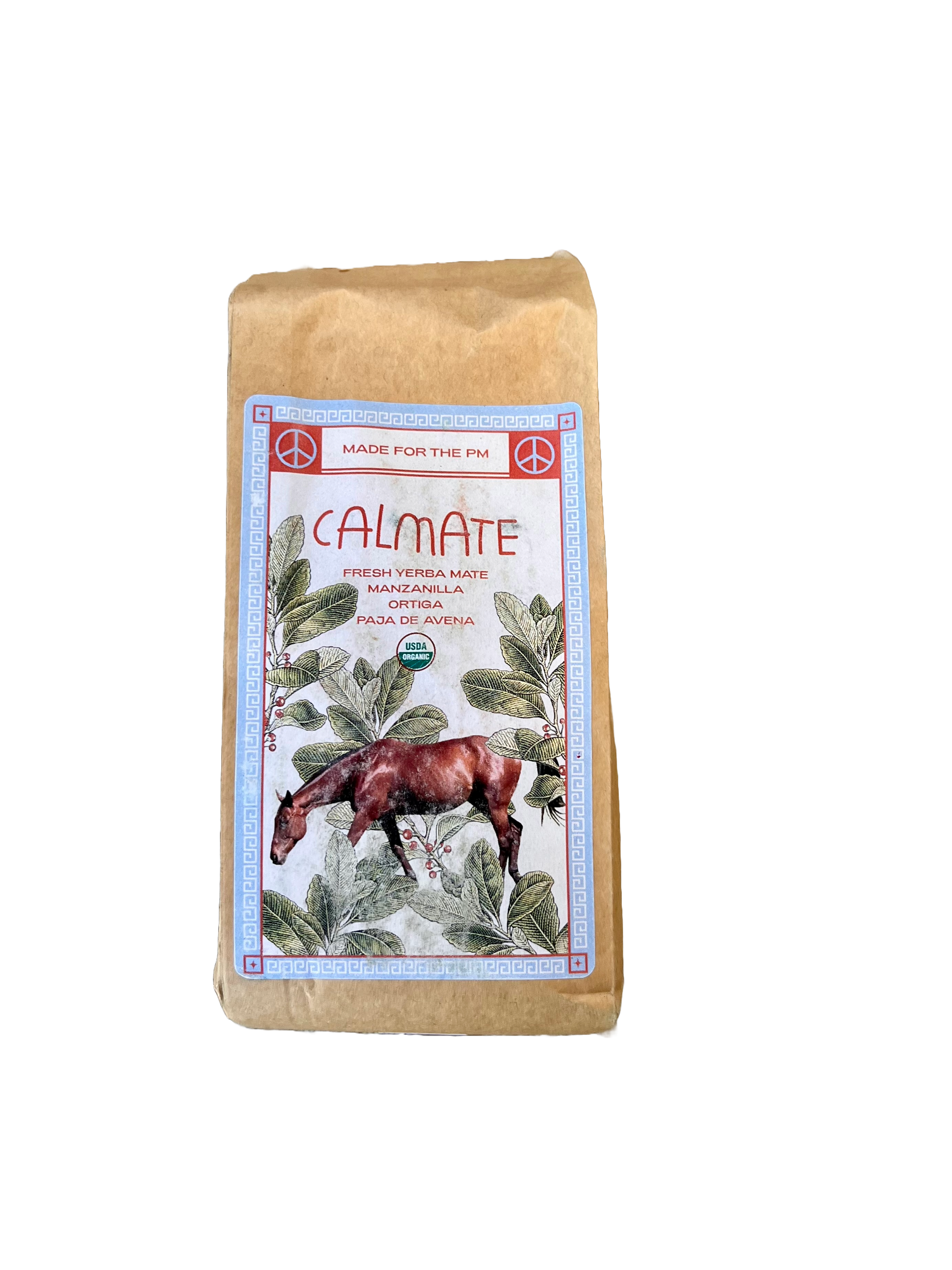 Front view of Calmate packaging