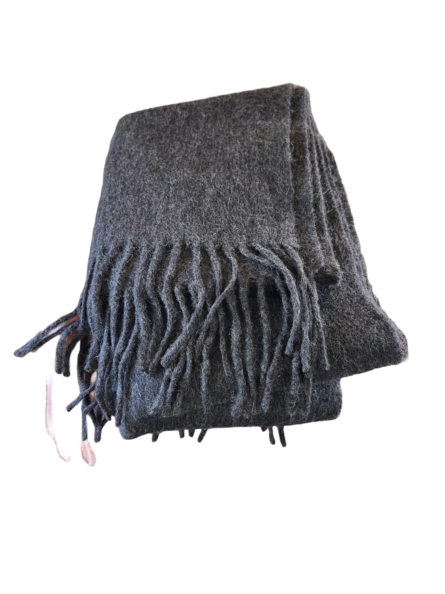 Dark grey cashmere scarf