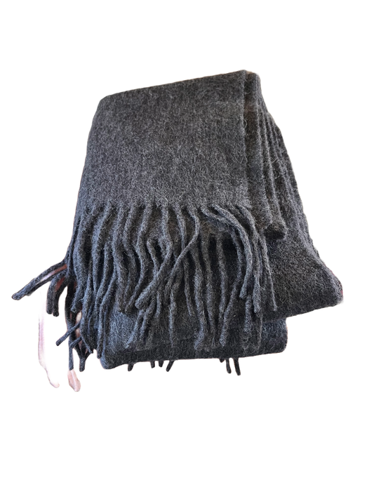 Dark grey cashmere scarf