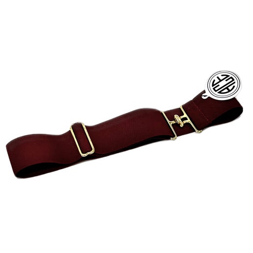 Burgundy elastic belt