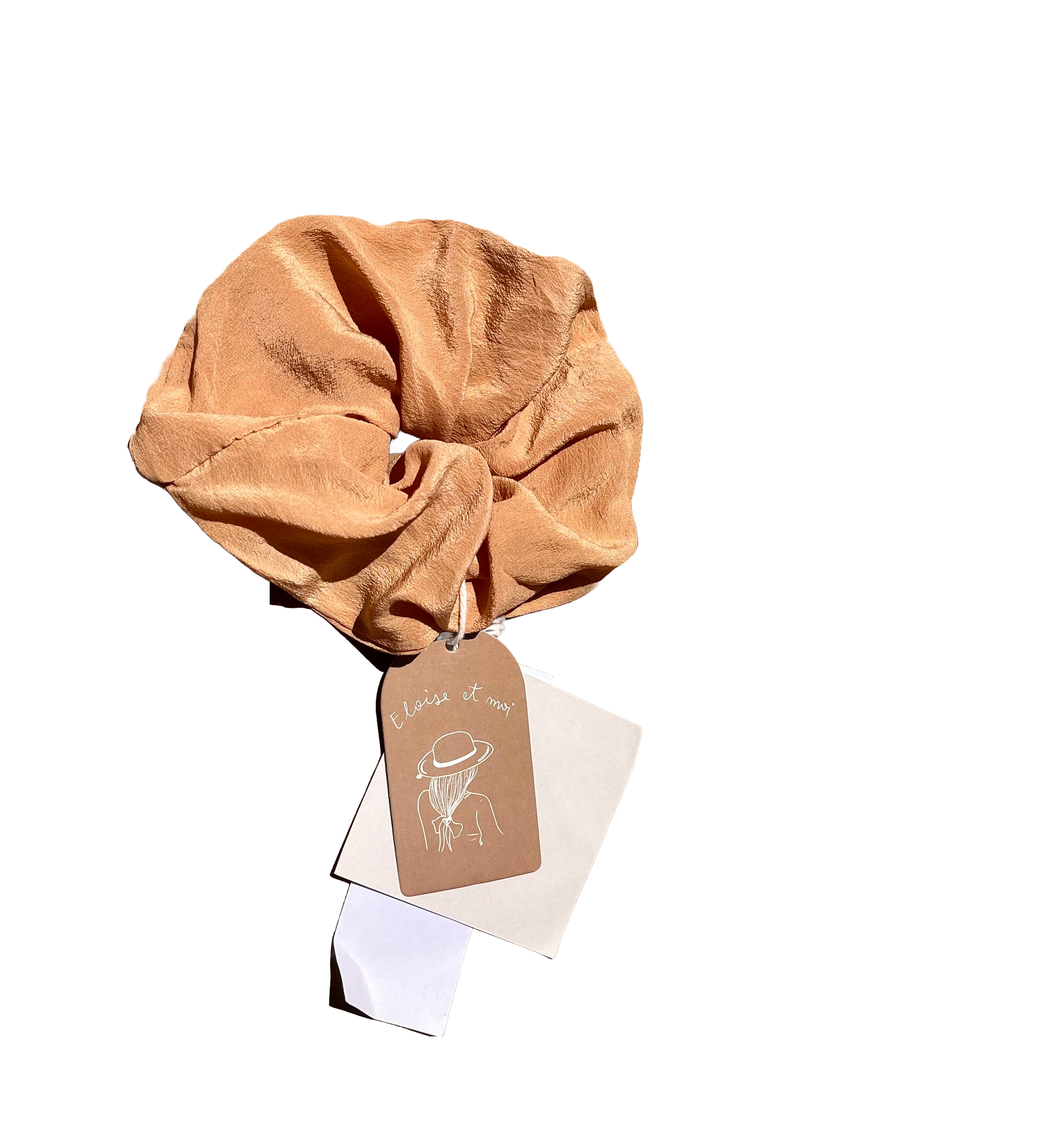 Silk scrunchie in nude