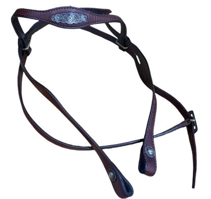 Western Headstall with Engraved Silver
