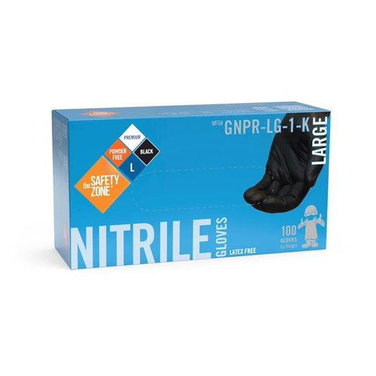 Box of large black nitrile gloves