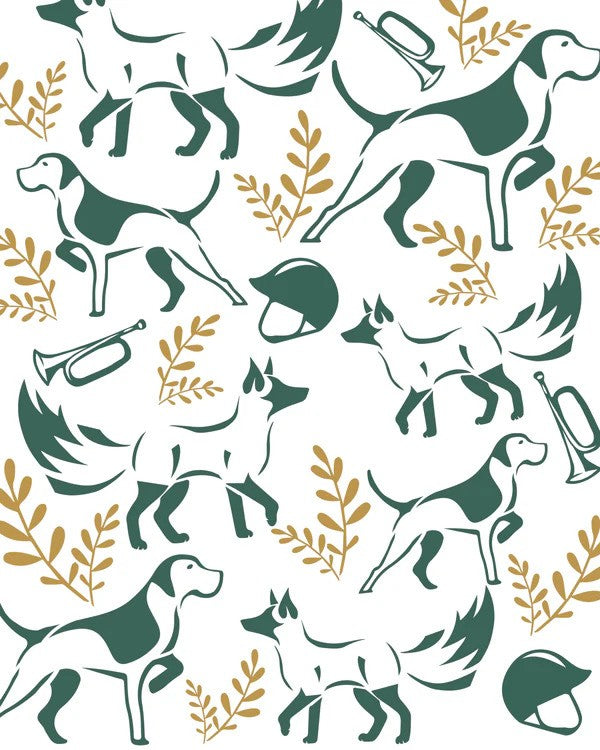 Hunter green hound pattern