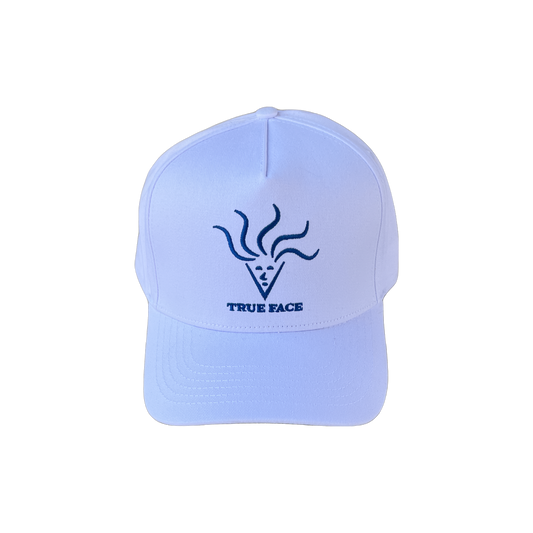 White Cotton Snapback Hat | True Face