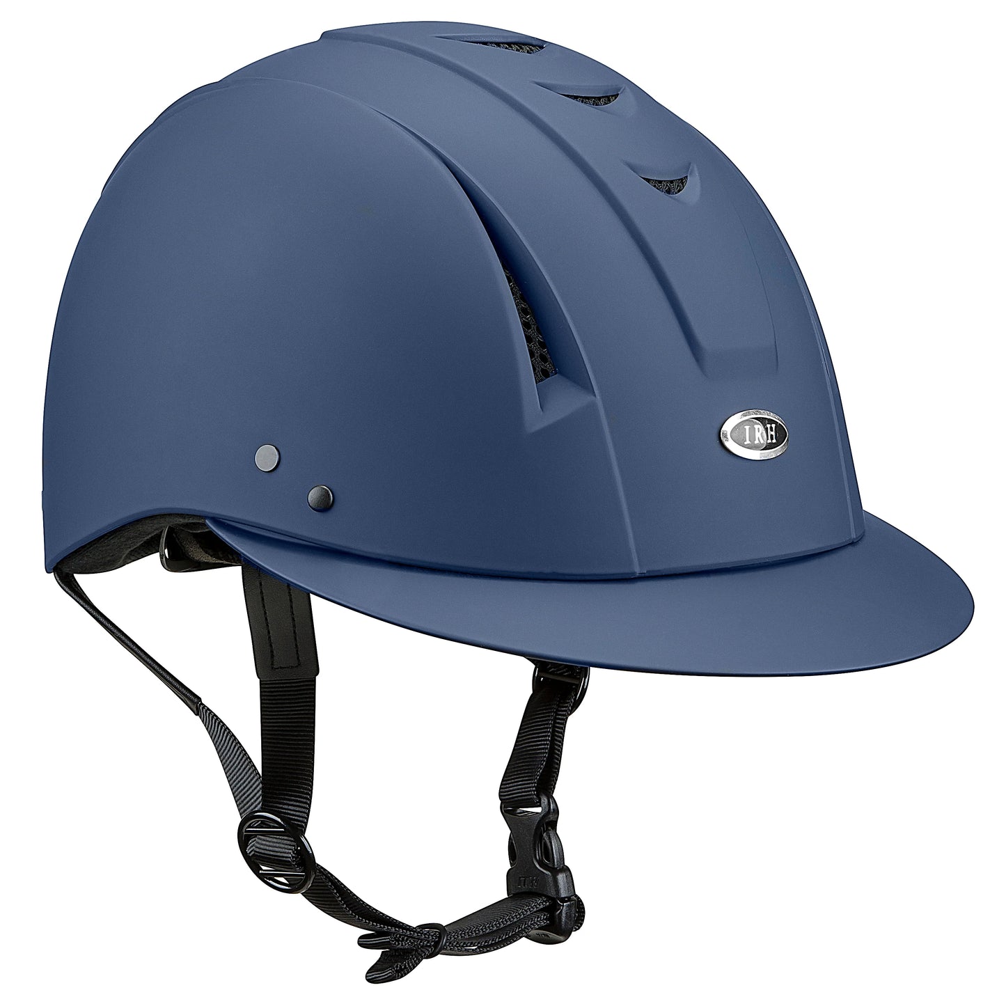 Matte navy riding helmet