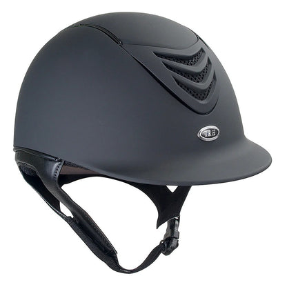 Matte black riding helmet