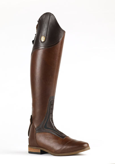 Brown leather field boot