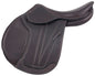 Dark leather competition saddle