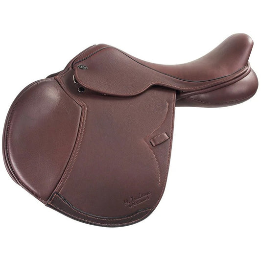 Brown leather saddle