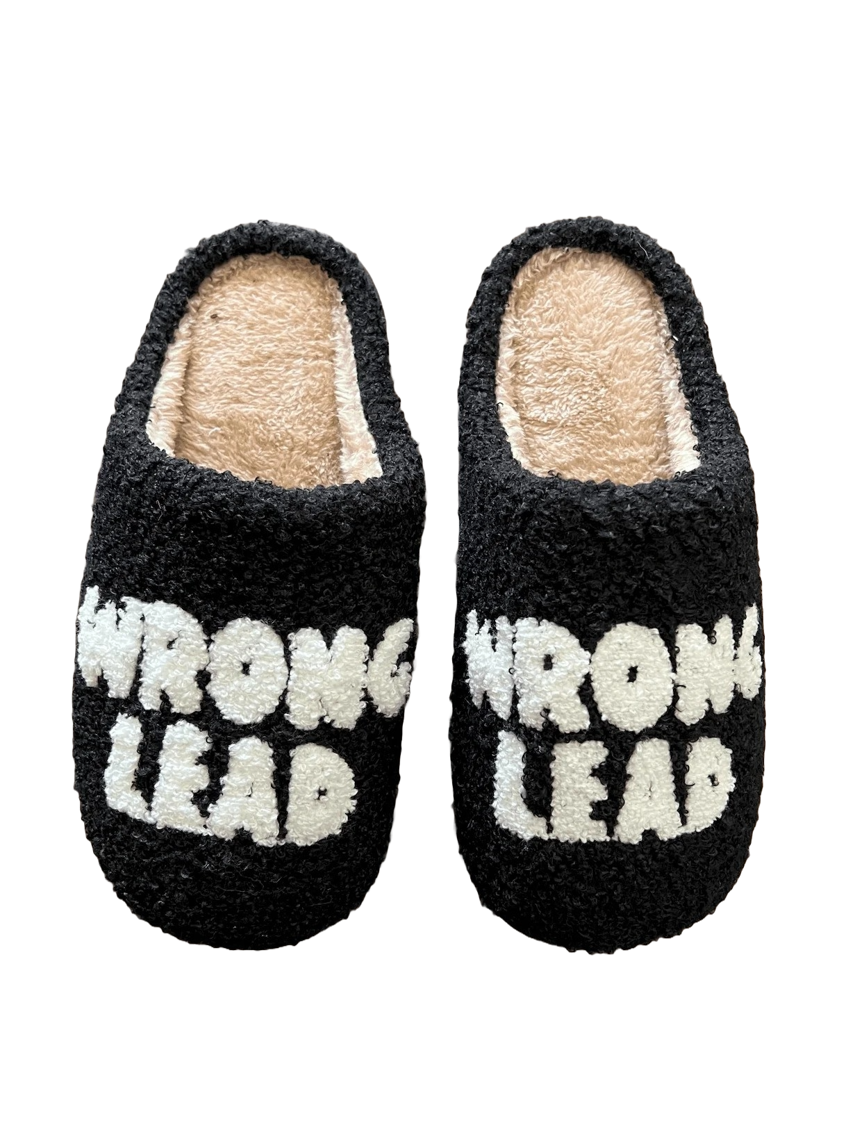 Wrong Lead slippers top view