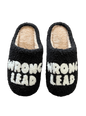 Wrong Lead slippers top view