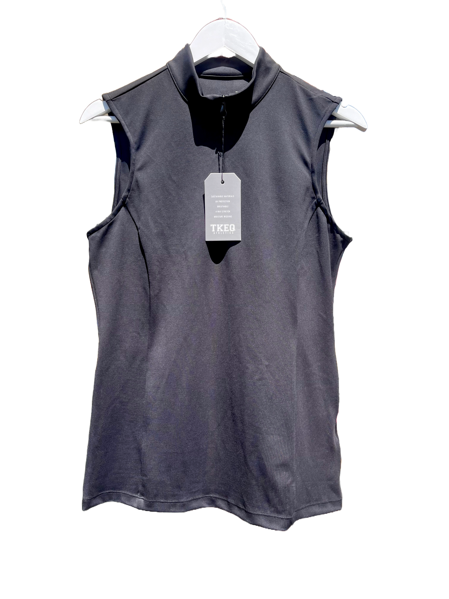 Quinn sleeveless competition shirt in black