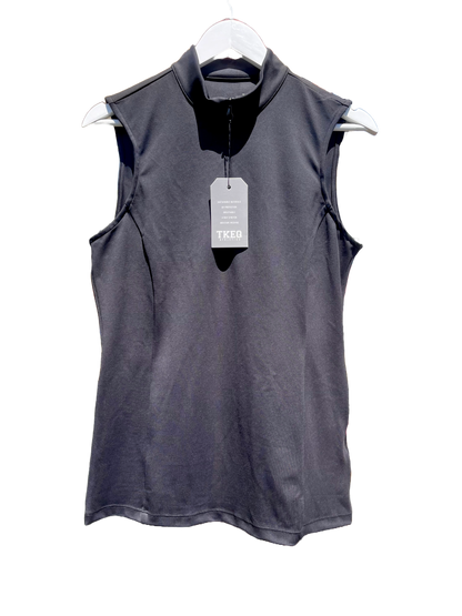 Quinn sleeveless competition shirt in black