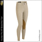 Beige hunter riding breeches with suede knee grips