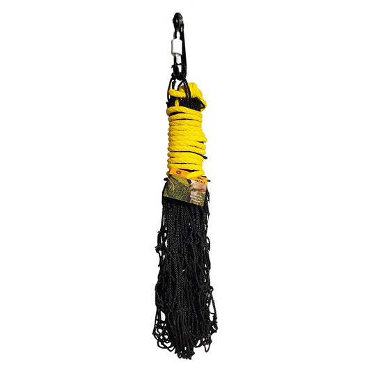 Black and yellow nylon haynet