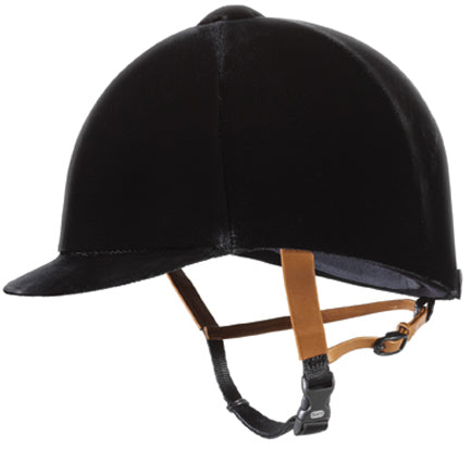 Black velvet riding helmet