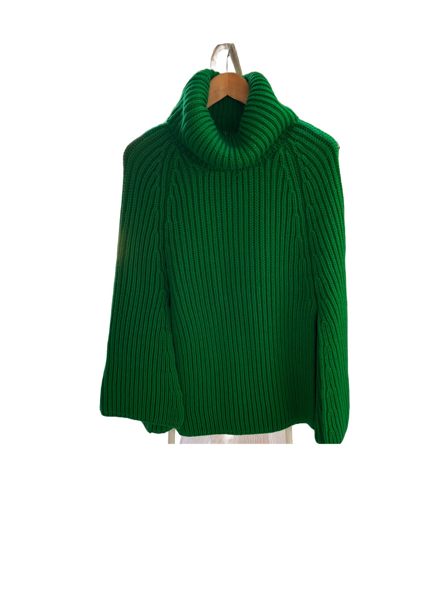 Irish green wool poncho