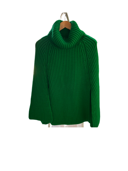 Irish green wool poncho