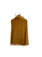 Mustard wool poncho